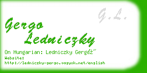 gergo ledniczky business card